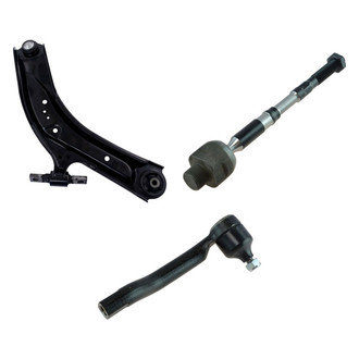 TRQ® - Front Driver Side Lower Control Arm with Ball Joint and Tie Rod End Kit