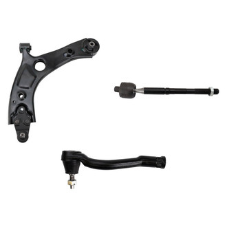 TRQ® - Front Driver Side Lower Control Arm with Ball Joint and Tie Rod End Kit