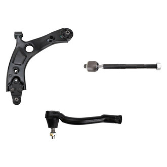 TRQ® - Front Driver Side Lower Control Arm with Ball Joint and Tie Rod End Kit