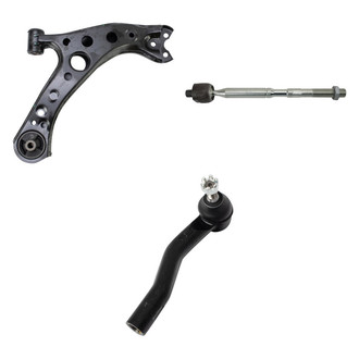TRQ® - Front Driver Side Lower Control Arm and Tie Rod End Kit