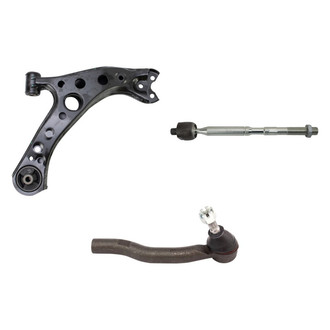 TRQ® - Front Driver Side Lower Control Arm and Tie Rod End Kit