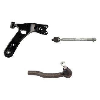 TRQ® - Front Driver Side Lower Control Arm and Tie Rod End Kit
