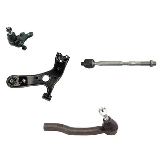 TRQ® - Front Driver Side Lower Control Arm with Ball Joint and Tie Rod End Kit