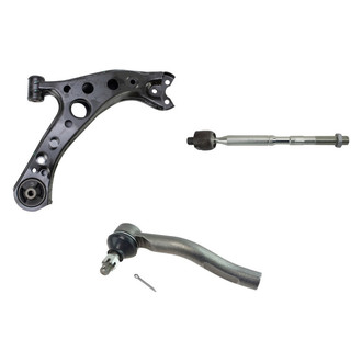 TRQ® - Front Driver Side Lower Control Arm and Tie Rod End Kit