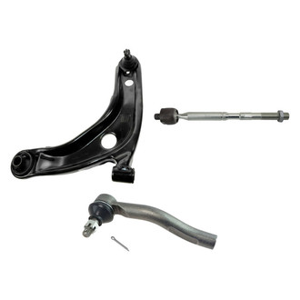 TRQ® - Front Driver Side Lower Control Arm with Ball Joint and Tie Rod End Kit
