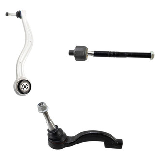 TRQ® - Front Driver Side Lower Control Arm with Ball Joint and Tie Rod End Kit