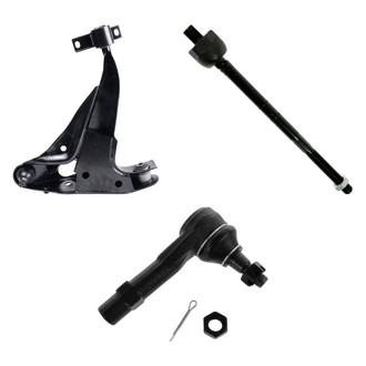 TRQ® - Front Driver Side Lower Control Arm with Ball Joint and Tie Rod End Kit