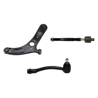 TRQ® - Front Passenger Side Lower Control Arm with Ball Joint and Tie Rod End Kit