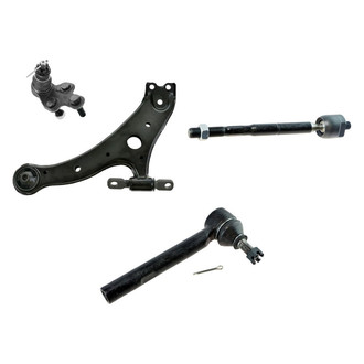 TRQ® - Front Passenger Side Lower Control Arm with Ball Joint and Tie Rod End Kit
