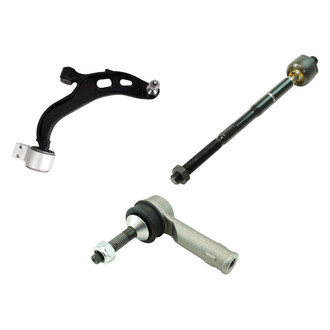 TRQ® - Front Passenger Side Lower Control Arm with Ball Joint and Tie Rod End Kit