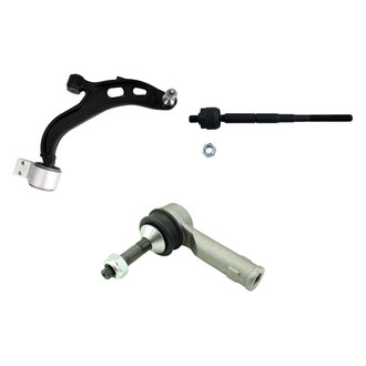 TRQ® - Front Passenger Side Lower Control Arm with Ball Joint and Tie Rod End Kit