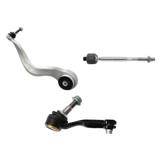TRQ® - Front Passenger Side Lower Control Arm with Ball Joint and Tie Rod End Kit