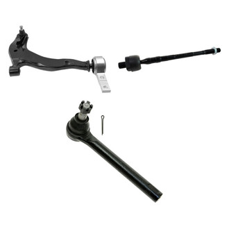 TRQ® - Front Passenger Side Lower Control Arm with Ball Joint and Tie Rod End Kit