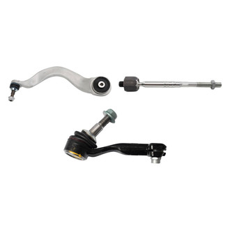 TRQ® - Front Passenger Side Lower Control Arm with Ball Joint and Tie Rod End Kit