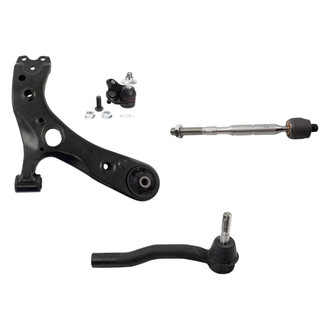 TRQ® - Front Passenger Side Lower Control Arm and Tie Rod End Kit