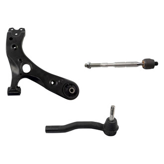 TRQ® - Front Passenger Side Lower Control Arm and Tie Rod End Kit
