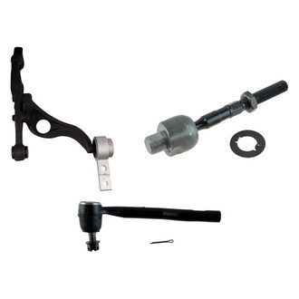 TRQ® - Front Passenger Side Lower Control Arm with Ball Joint and Tie Rod End Kit