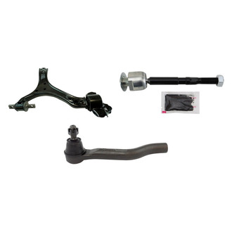 TRQ® - Front Passenger Side Lower Control Arm and Tie Rod End Kit