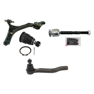 TRQ® - Front Passenger Side Lower Control Arm and Tie Rod End Kit