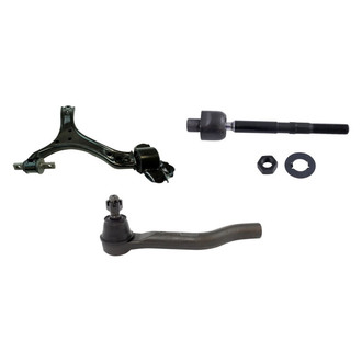 TRQ® - Front Passenger Side Lower Control Arm and Tie Rod End Kit