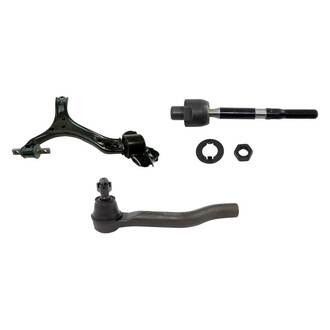 TRQ® - Front Passenger Side Lower Control Arm and Tie Rod End Kit
