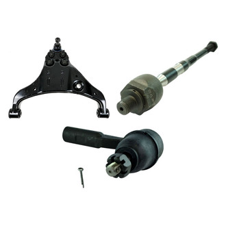 TRQ® - Front Passenger Side Lower Control Arm with Ball Joint and Tie Rod End Kit