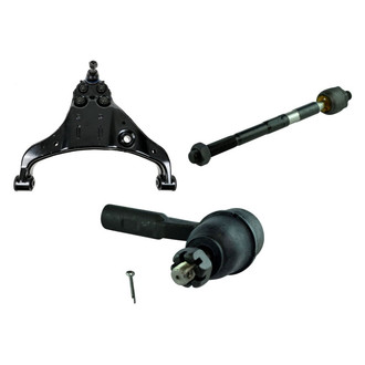 TRQ® - Front Passenger Side Lower Control Arm with Ball Joint and Tie Rod End Kit
