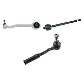 TRQ® - Front Passenger Side Lower Control Arm with Ball Joint and Tie Rod End Kit
