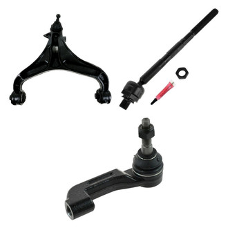 TRQ® - Front Passenger Side Lower Control Arm with Ball Joint and Tie Rod End Kit