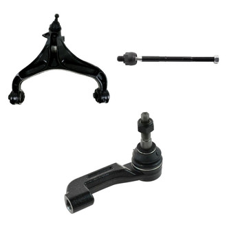 TRQ® - Front Passenger Side Lower Control Arm with Ball Joint and Tie Rod End Kit