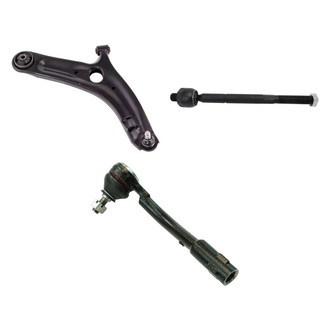 TRQ® - Front Passenger Side Lower Control Arm with Ball Joint and Tie Rod End Kit
