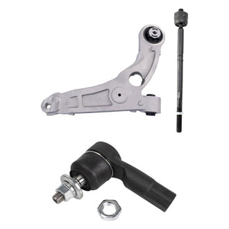 TRQ® - Front Passenger Side Lower Control Arm and Tie Rod End Kit
