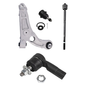 TRQ® - Front Passenger Side Lower Control Arm and Tie Rod End Kit