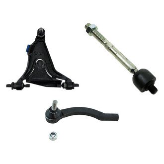TRQ® - Front Passenger Side Lower Control Arm with Ball Joint and Tie Rod End Kit