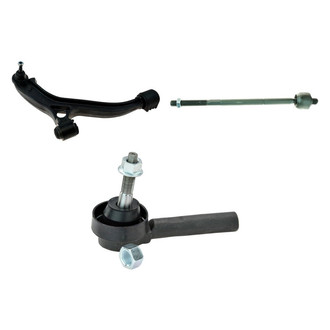 TRQ® - Front Passenger Side Lower Control Arm with Ball Joint and Tie Rod End Kit