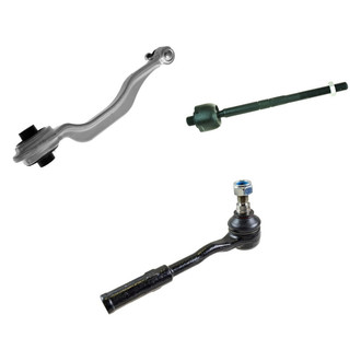 TRQ® - Front Passenger Side Lower Control Arm with Ball Joint and Tie Rod End Kit
