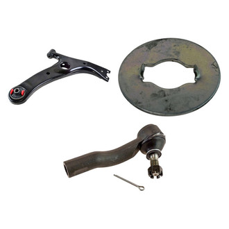 TRQ® - Front Passenger Side Lower Control Arm and Tie Rod End Kit