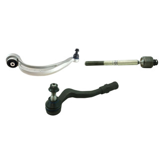 TRQ® - Front Passenger Side Lower Control Arm with Ball Joint and Tie Rod End Kit