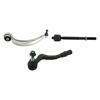 TRQ® - Front Passenger Side Lower Control Arm with Ball Joint and Tie Rod End Kit