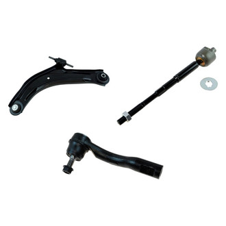 TRQ® - Front Passenger Side Lower Control Arm with Ball Joint and Tie Rod End Kit