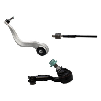 TRQ® - Front Passenger Side Lower Control Arm with Ball Joint and Tie Rod End Kit