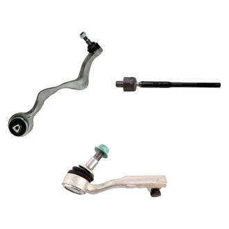 TRQ® - Front Passenger Side Lower Control Arm with Ball Joint and Tie Rod End Kit