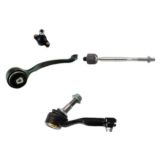 TRQ® - Front Passenger Side Lower Control Arm with Ball Joint and Tie Rod End Kit