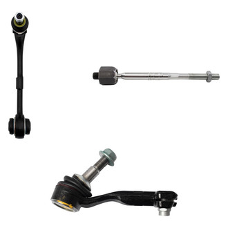 TRQ® - Front Passenger Side Lower Control Arm with Ball Joint and Tie Rod End Kit