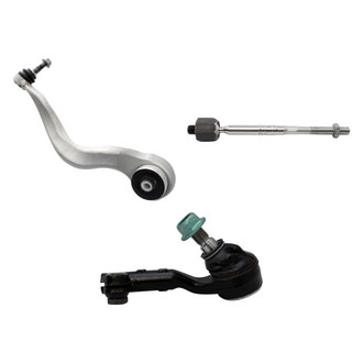 TRQ® - Front Passenger Side Lower Control Arm with Ball Joint and Tie Rod End Kit