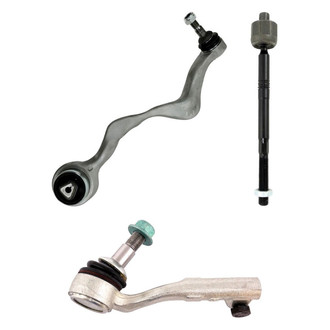 TRQ® - Front Passenger Side Lower Control Arm with Ball Joint and Tie Rod End Kit