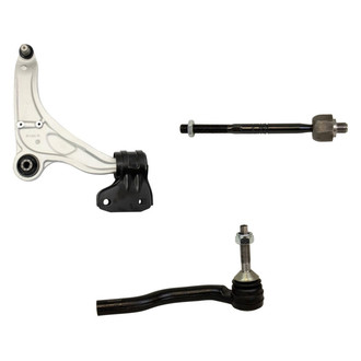 TRQ® - Front Passenger Side Lower Control Arm with Ball Joint and Tie Rod End Kit