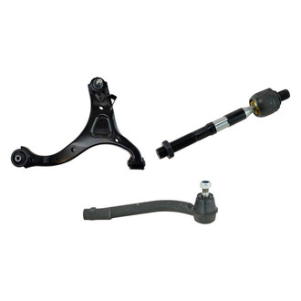TRQ® - Front Passenger Side Lower Control Arm with Ball Joint and Tie Rod End Kit