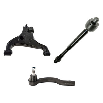 TRQ® - Front Passenger Side Lower Control Arm with Ball Joint and Tie Rod End Kit