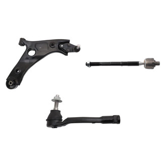 TRQ® - Front Passenger Side Lower Control Arm with Ball Joint and Tie Rod End Kit